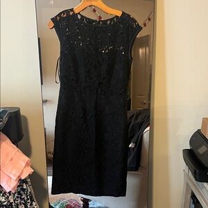 Banana Republic Black Lace Midi Dress